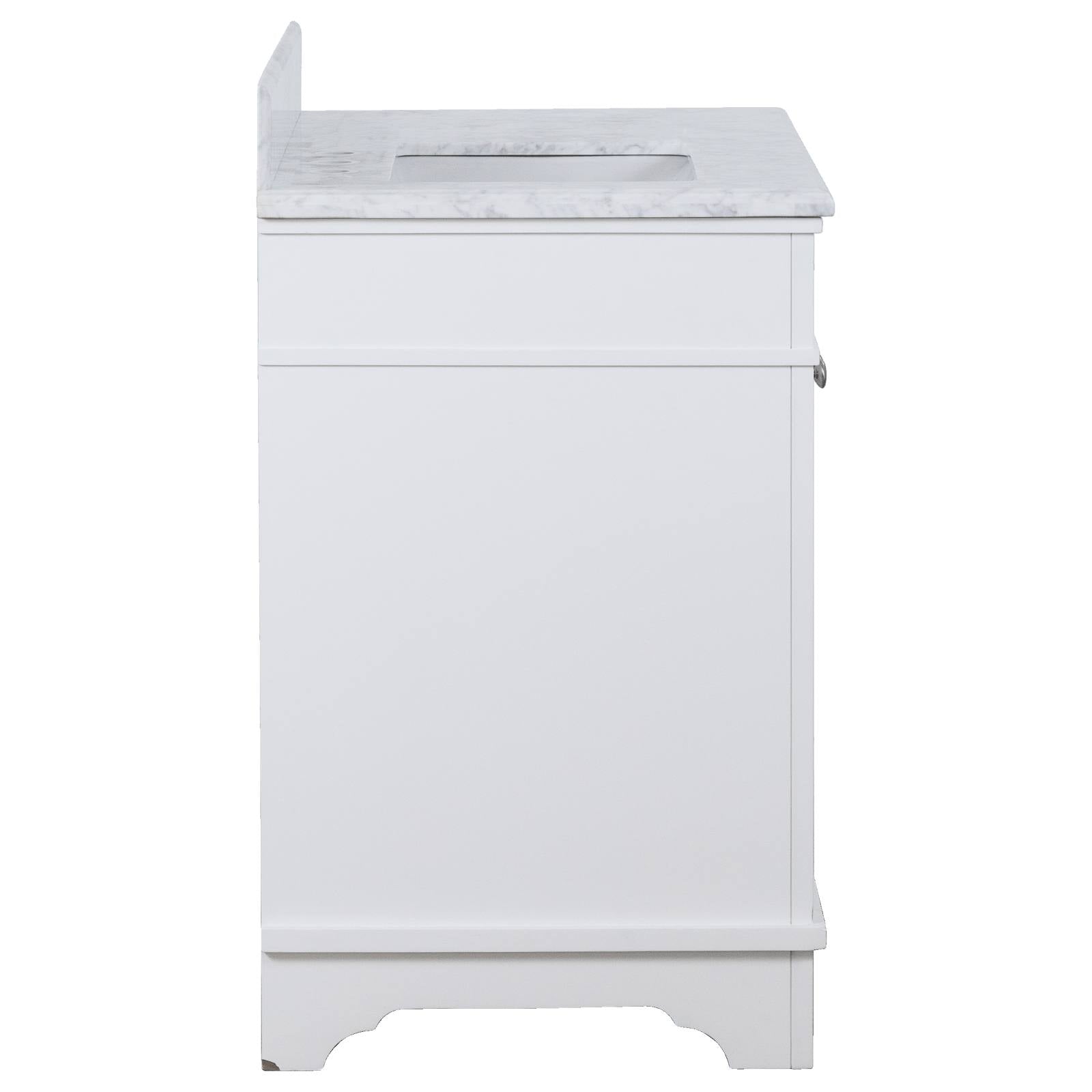 Fremont Marble Top Medium Vanity, White