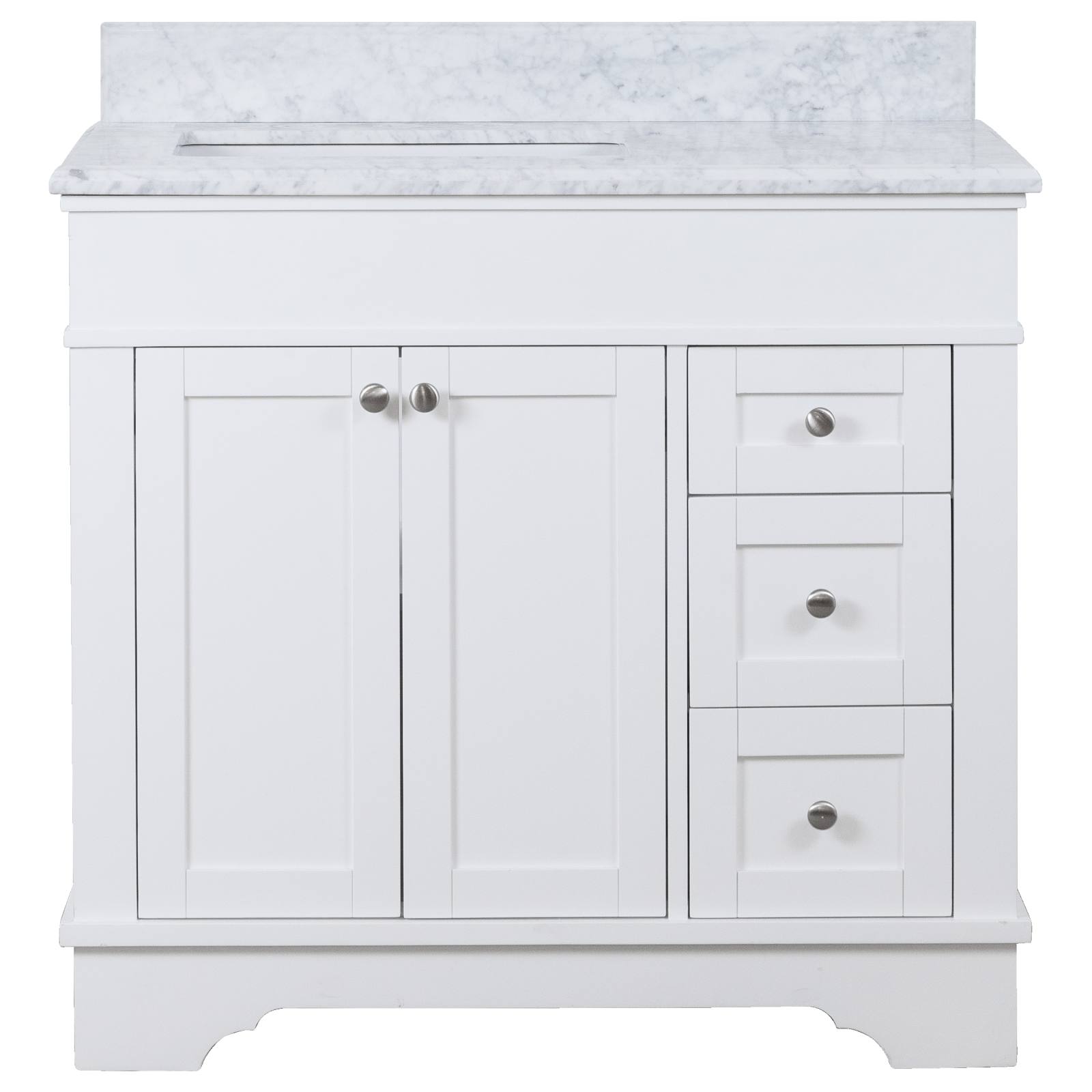 Fremont Marble Top Medium Vanity, White
