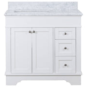 Fremont Marble Top Medium Vanity, White