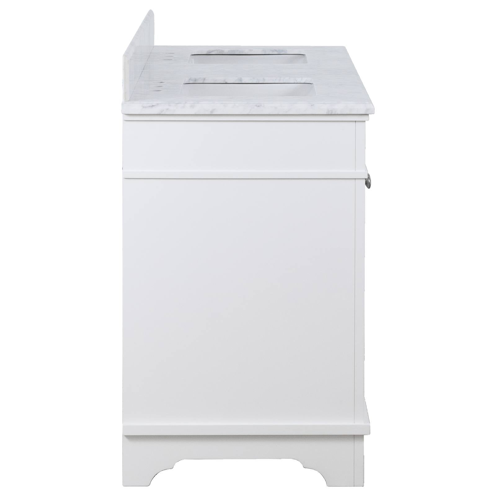 Fremont Marble Top Small Double Vanity, White