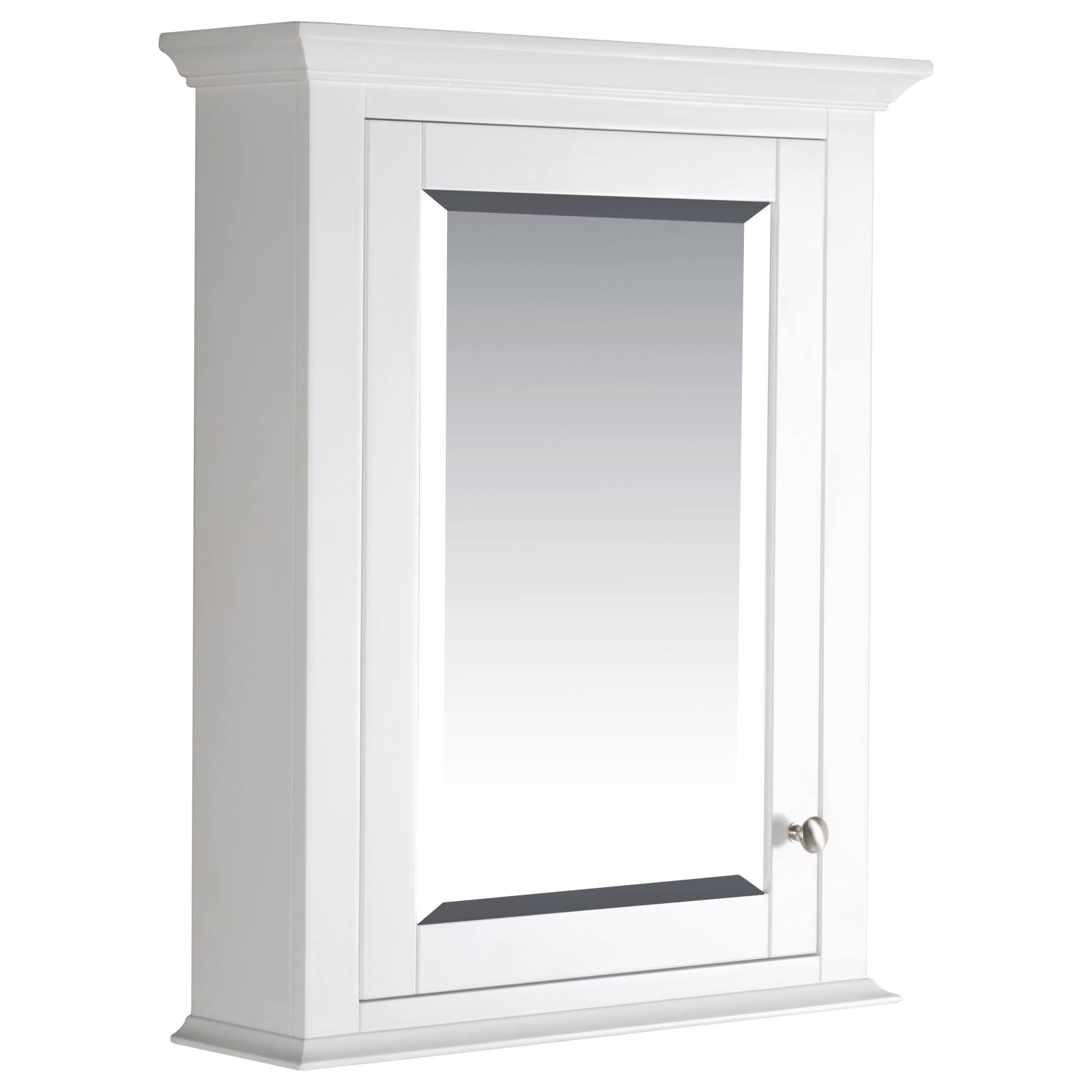 Shaker Mirror Timber Cabinet, White
