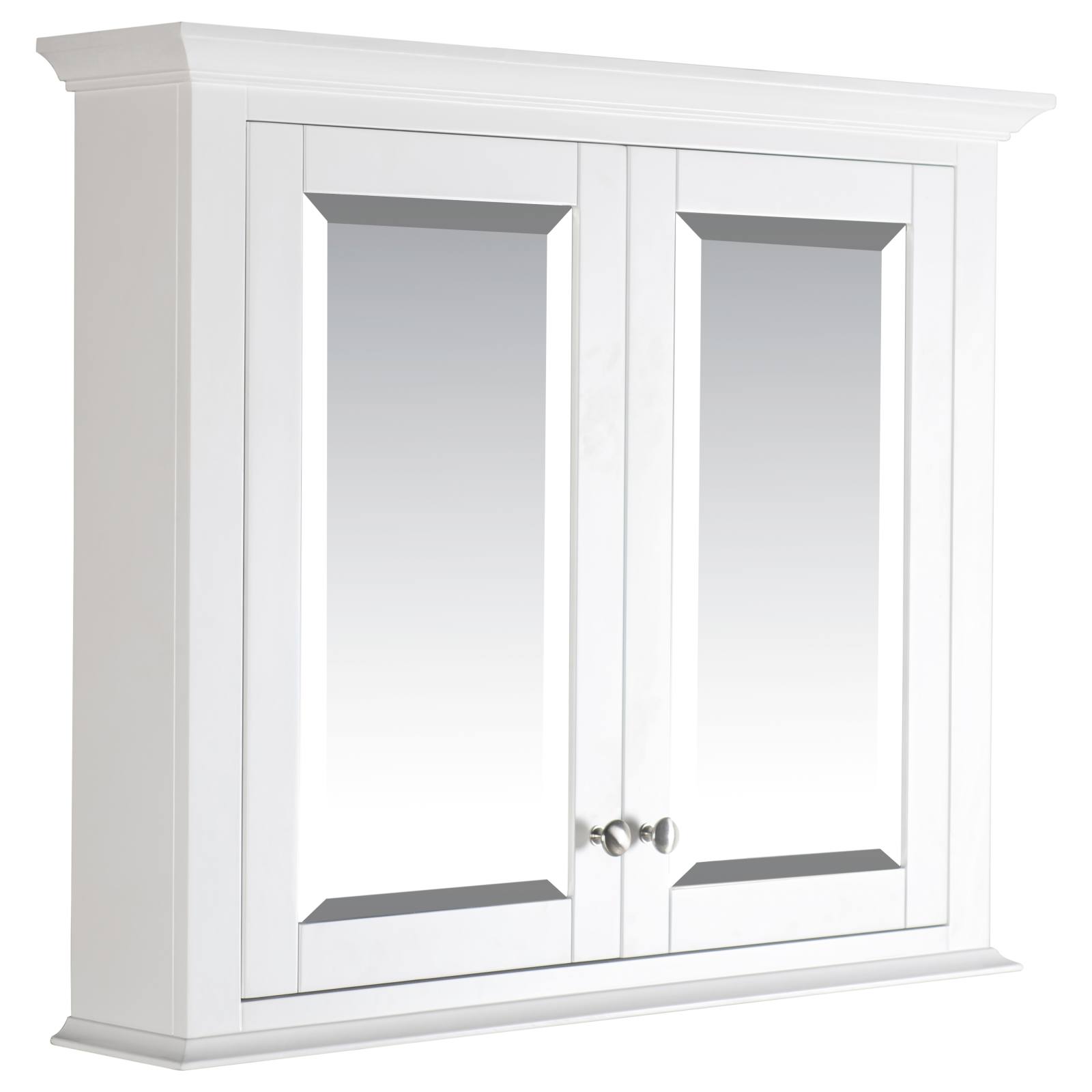 Shaker 90cm Timber Mirror Cabinet, White