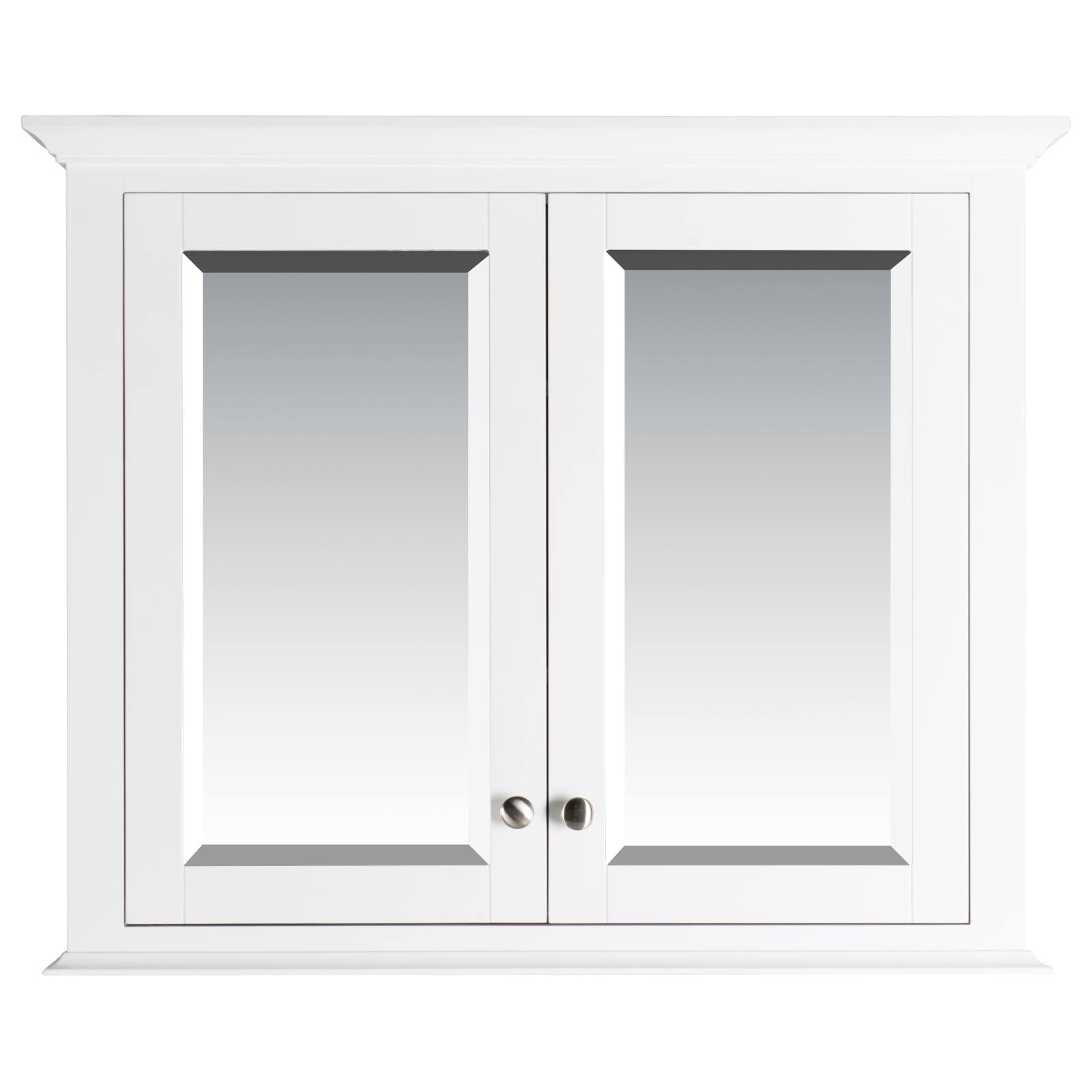 Shaker 90cm Timber Mirror Cabinet, White