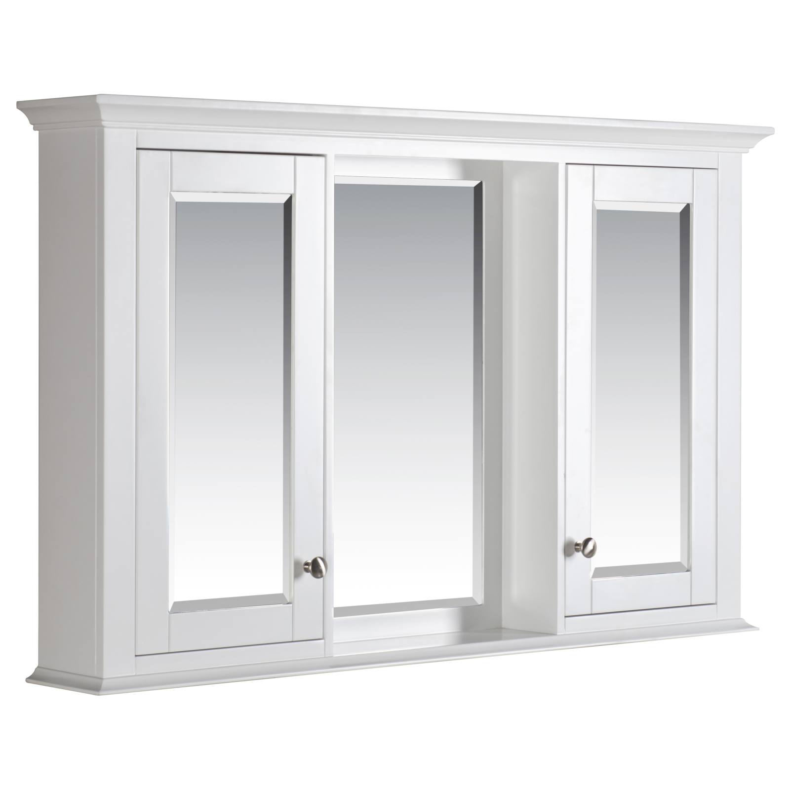 Shaker Timber Mirror Cabinet, White