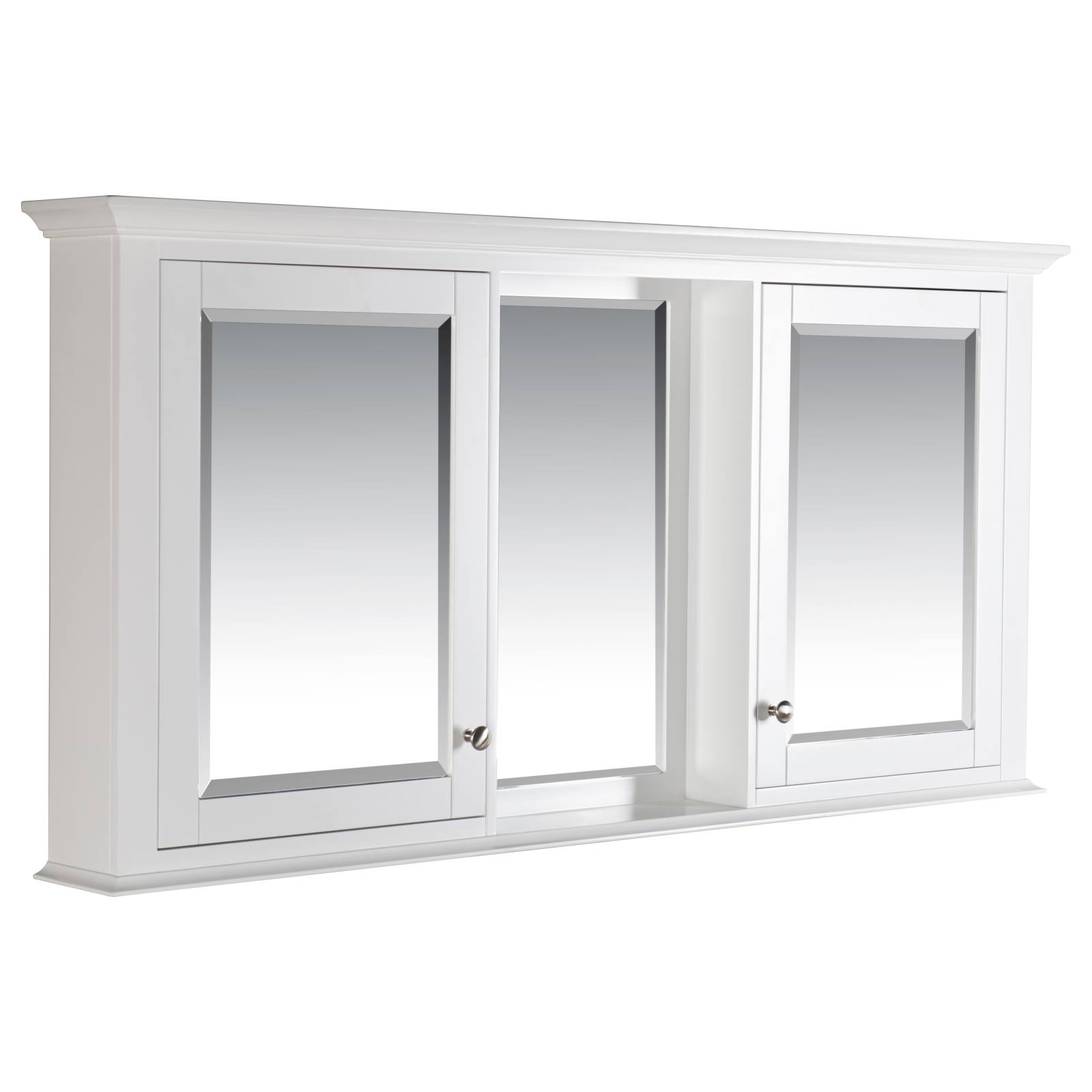 Shaker 150cm Timber Mirror Cabinet, White