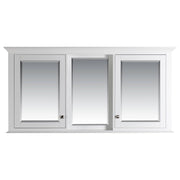 Shaker 150cm Timber Mirror Cabinet, White