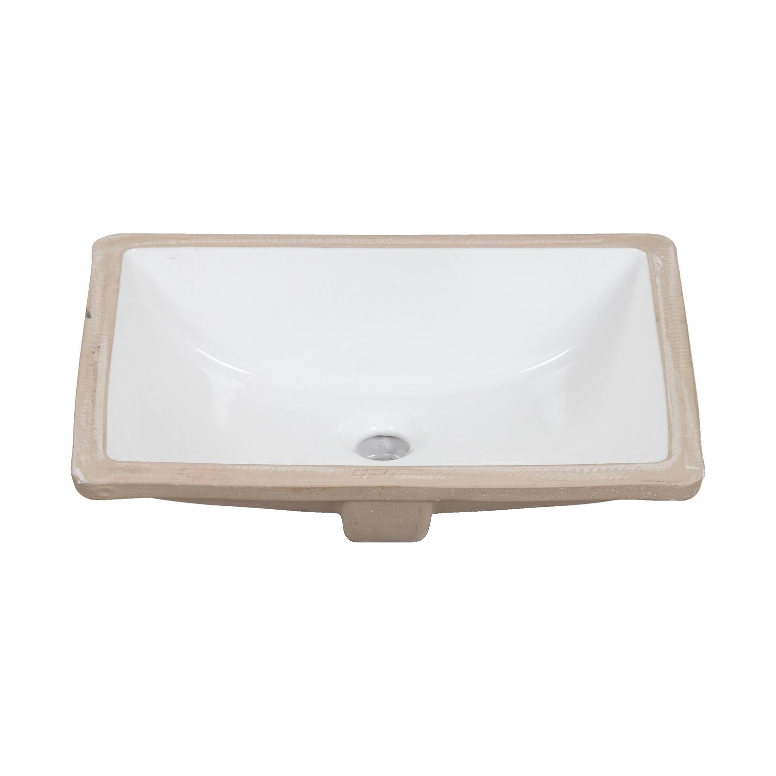 Dara Undermount Basin White 52 x 38cm with Overflow