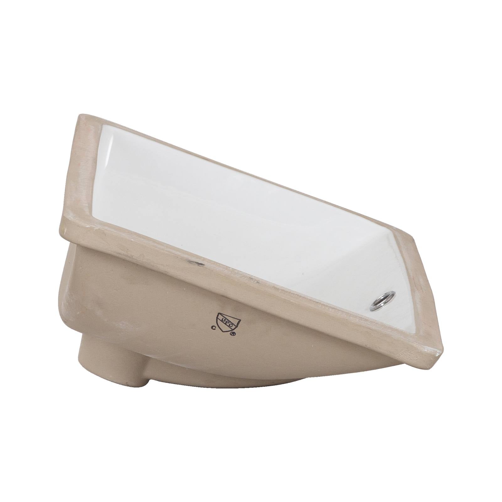 Dara Undermount Basin White 52 x 38cm with Overflow