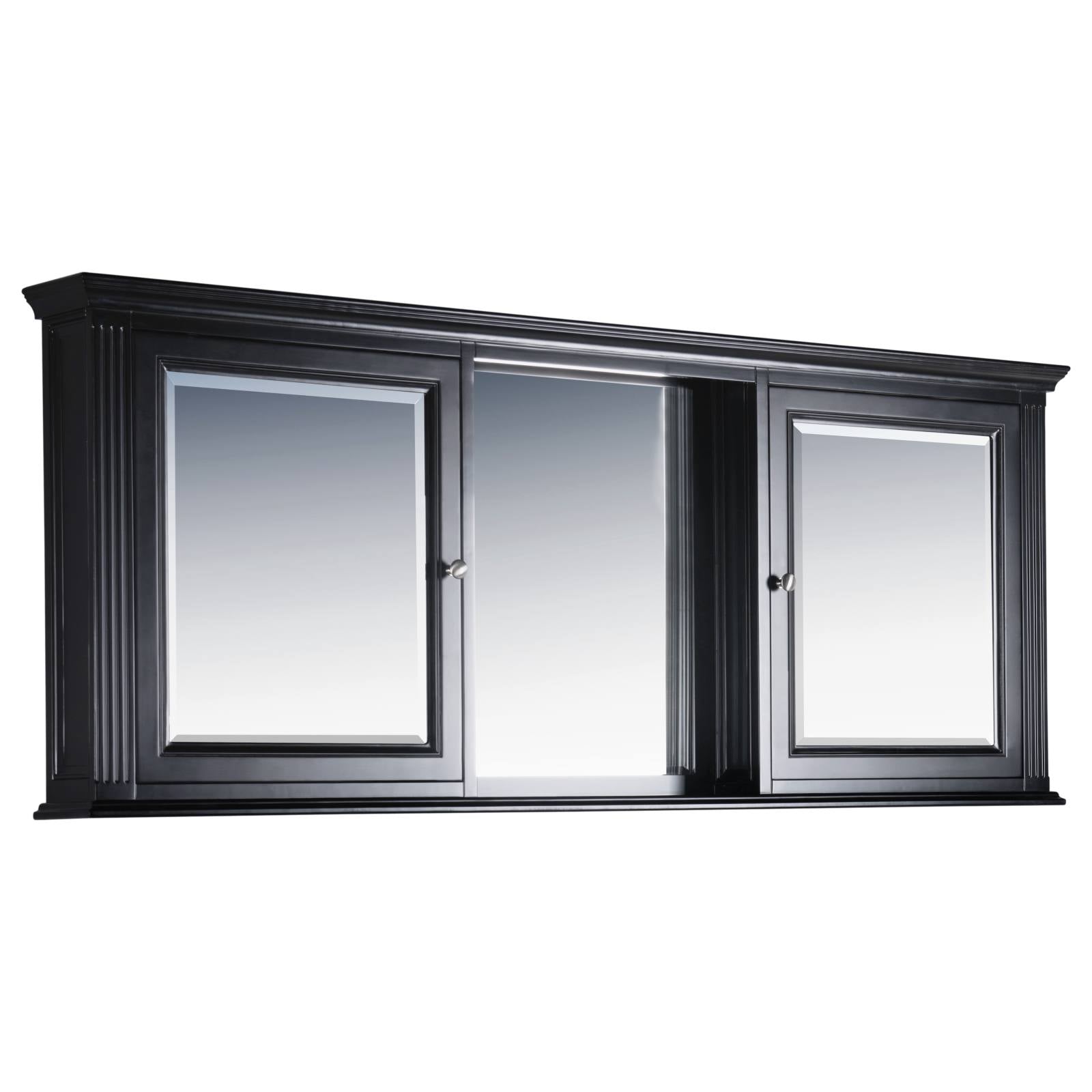 OC Classique 1800mm Black Mirror Cabinet