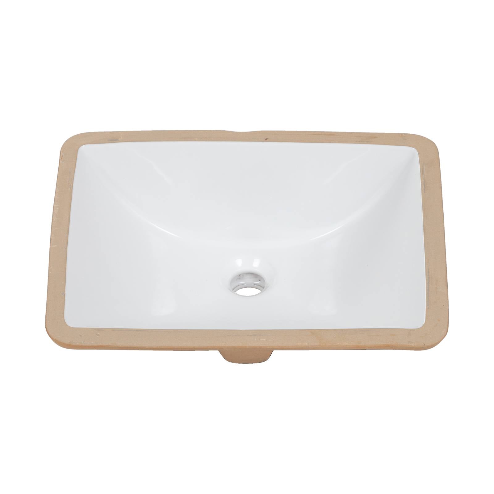 Basin Rectangular 47x35 Ceramic Basin, White