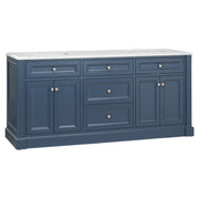 OC Classique 1800mm Marble Top Single Vanity, Navy Blue