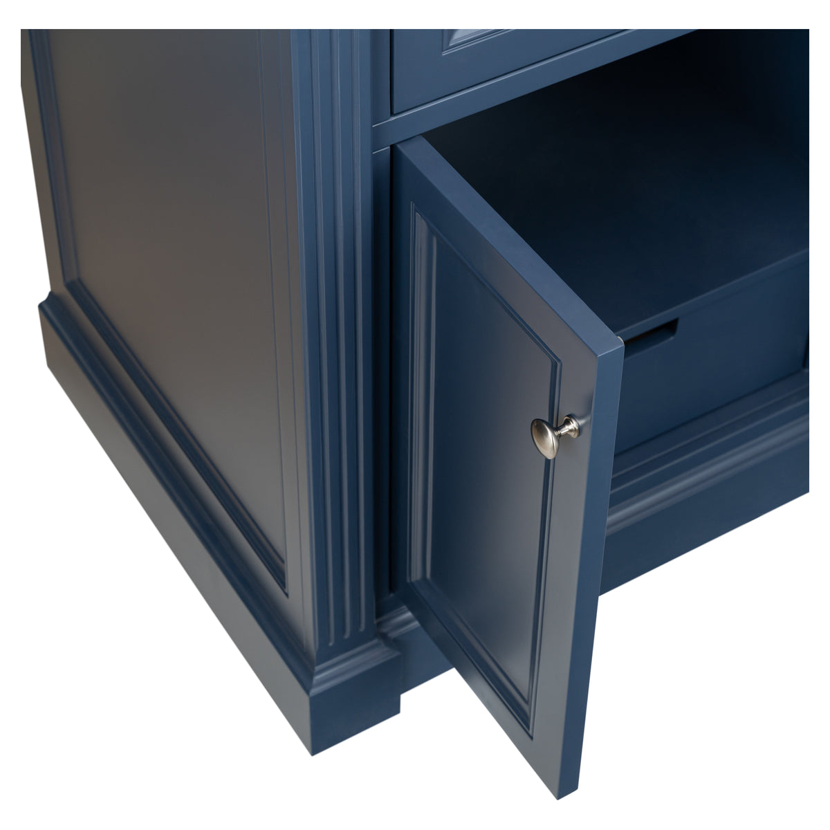 OC Classique 1800mm Marble Top Single Vanity, Navy Blue
