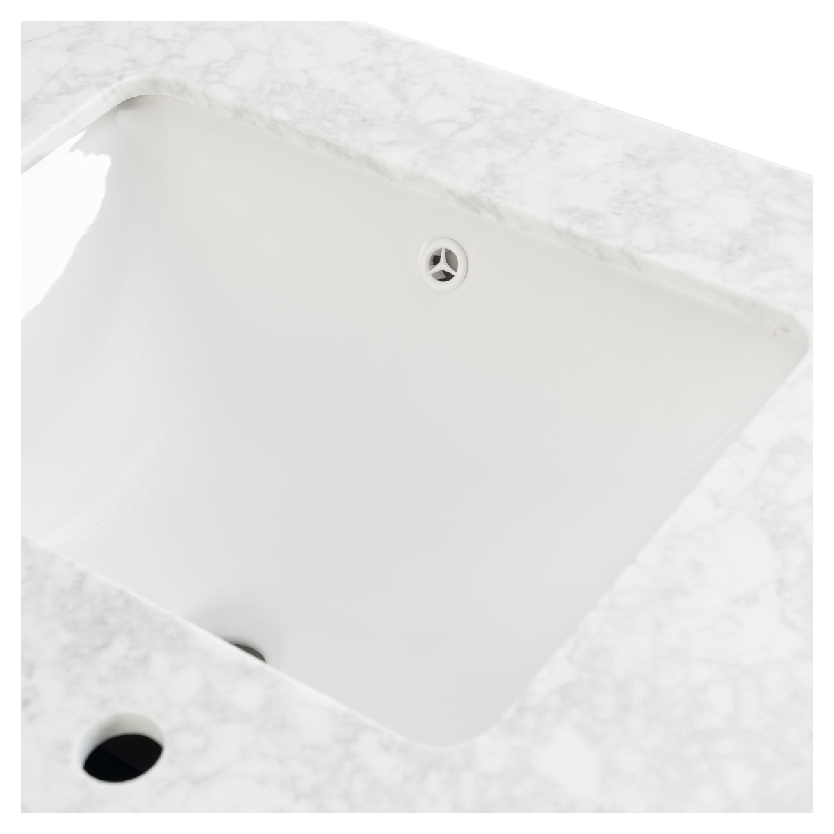 OC Classique 1800mm Marble Top Single Vanity, Navy Blue