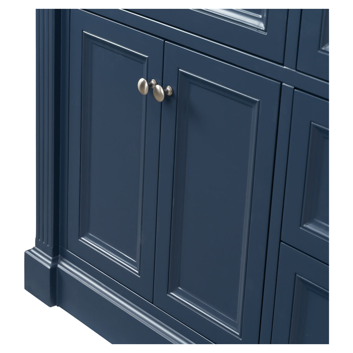 OC Classique 1800mm Marble Top Single Vanity, Navy Blue