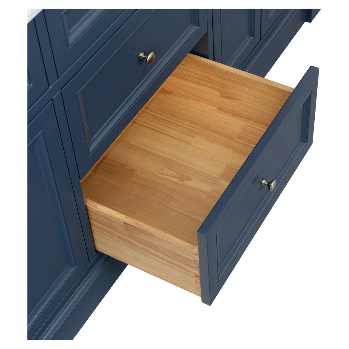 OC Classique 1800mm Marble Top Single Vanity, Navy Blue