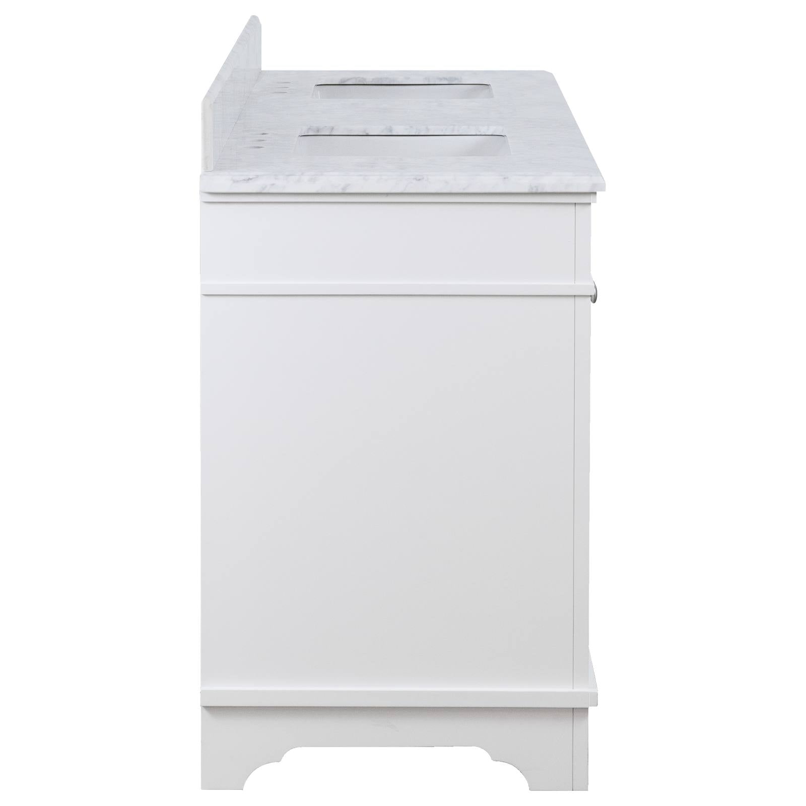 Fremont Large Marble Top Double Vanity, White
