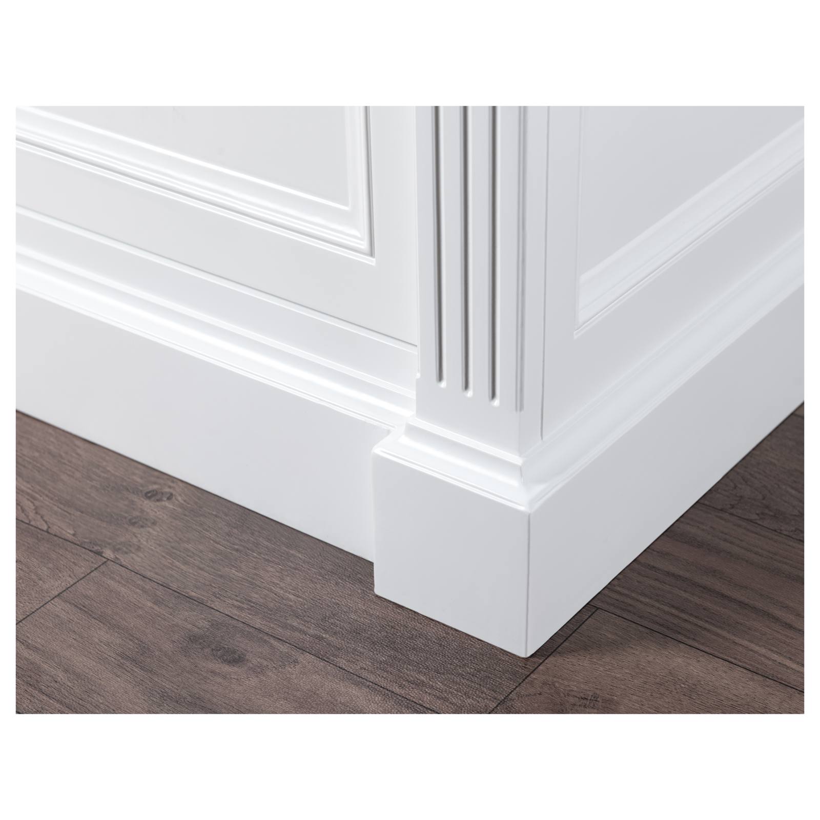 OC Classique 1000mm Marble Top Single White Freestanding Vanity