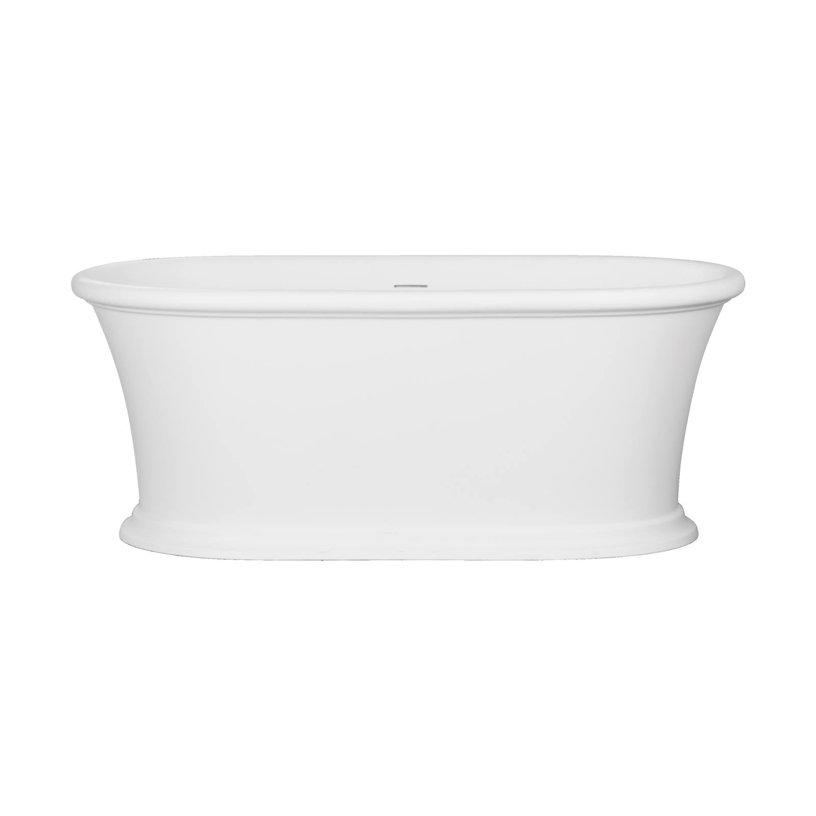 Anlon 1550mm Matte White Cast Stone Bath