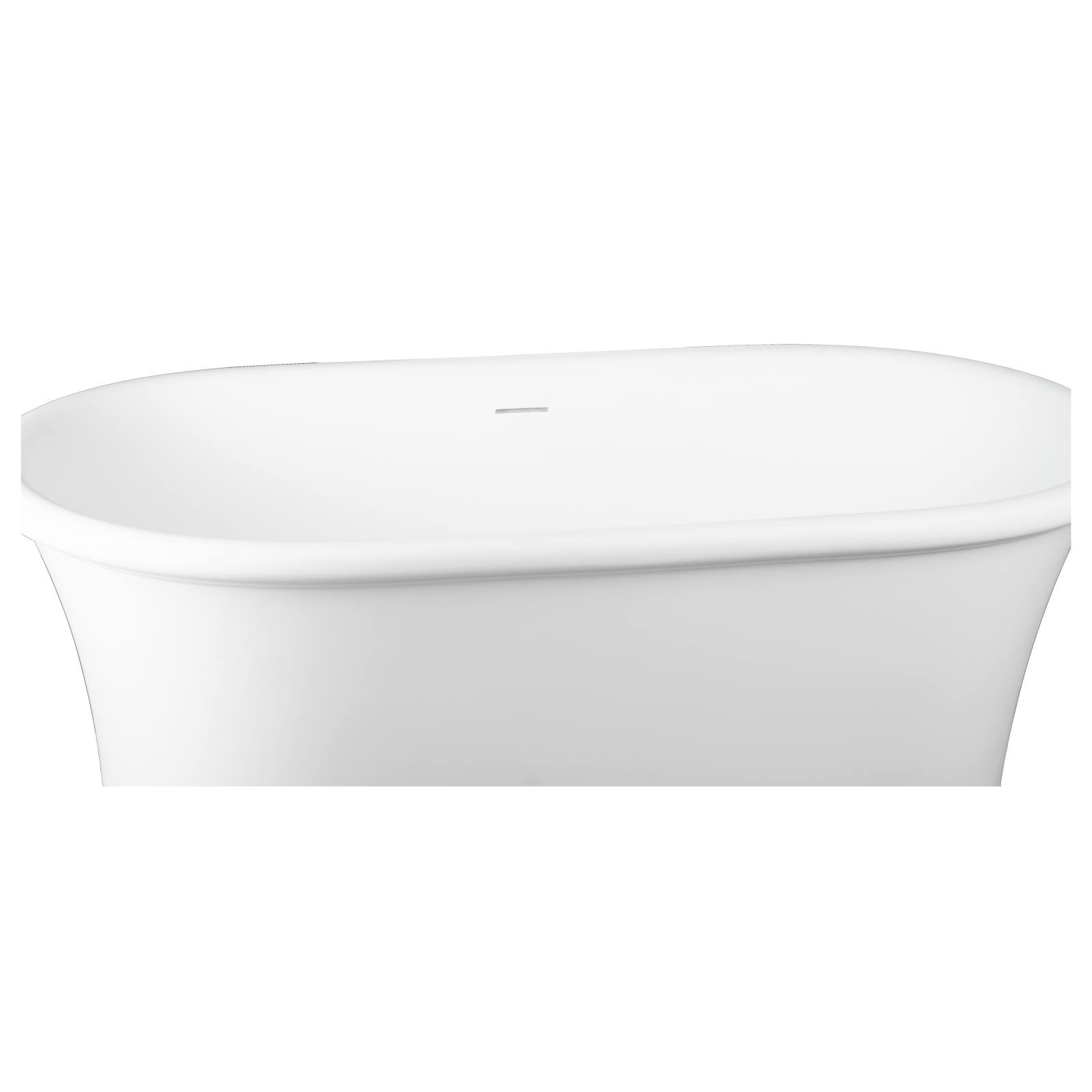 Anlon 1550mm Matte White Cast Stone Bath