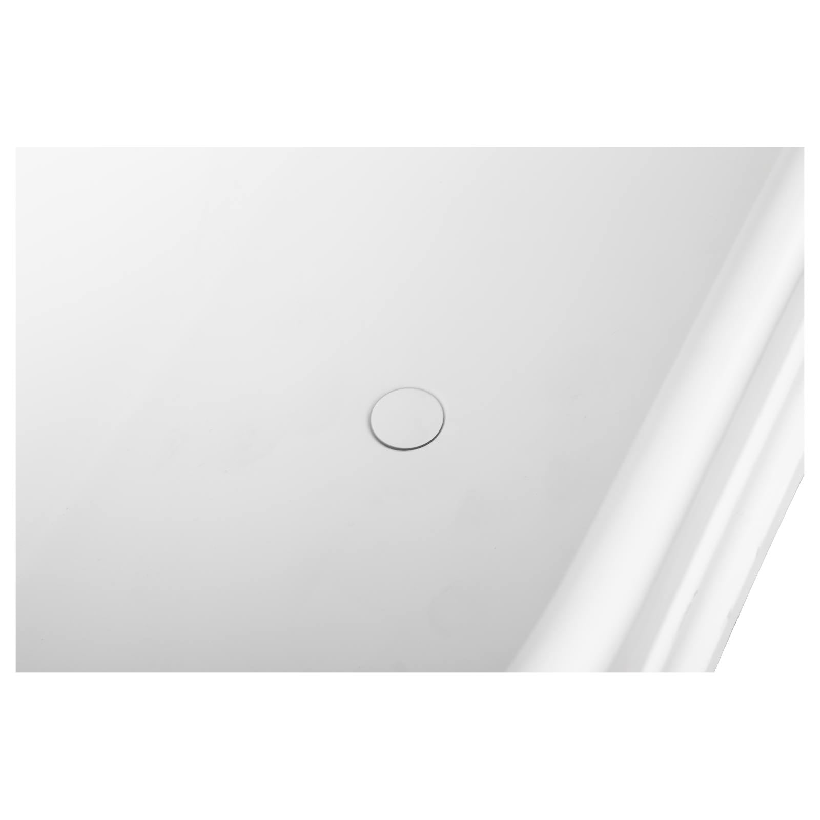 Anlon 1550mm Matte White Cast Stone Bath