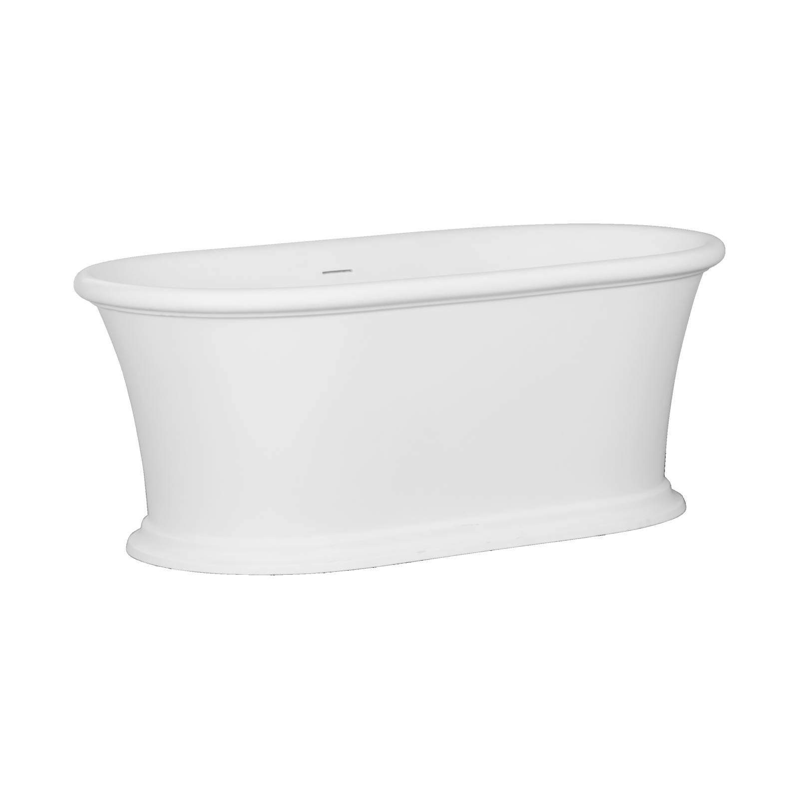 Anlon 1550mm Matte White Cast Stone Bath