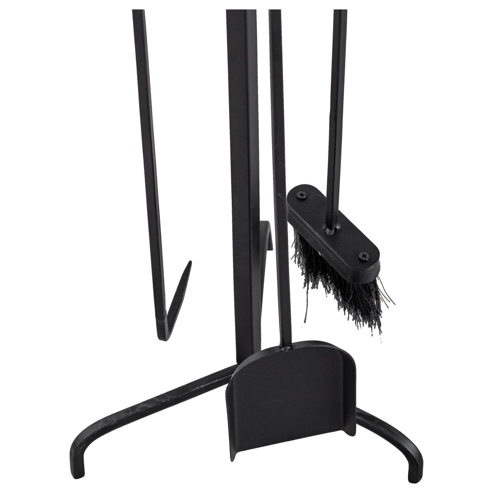 Emery 4-pce  27x83cm Fire Tools, Black