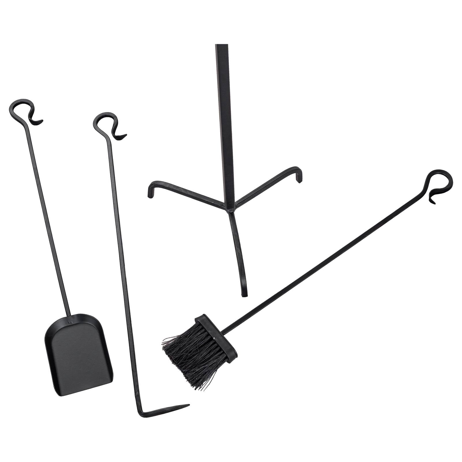 Emery 4-pce  27x83cm Fire Tools, Black