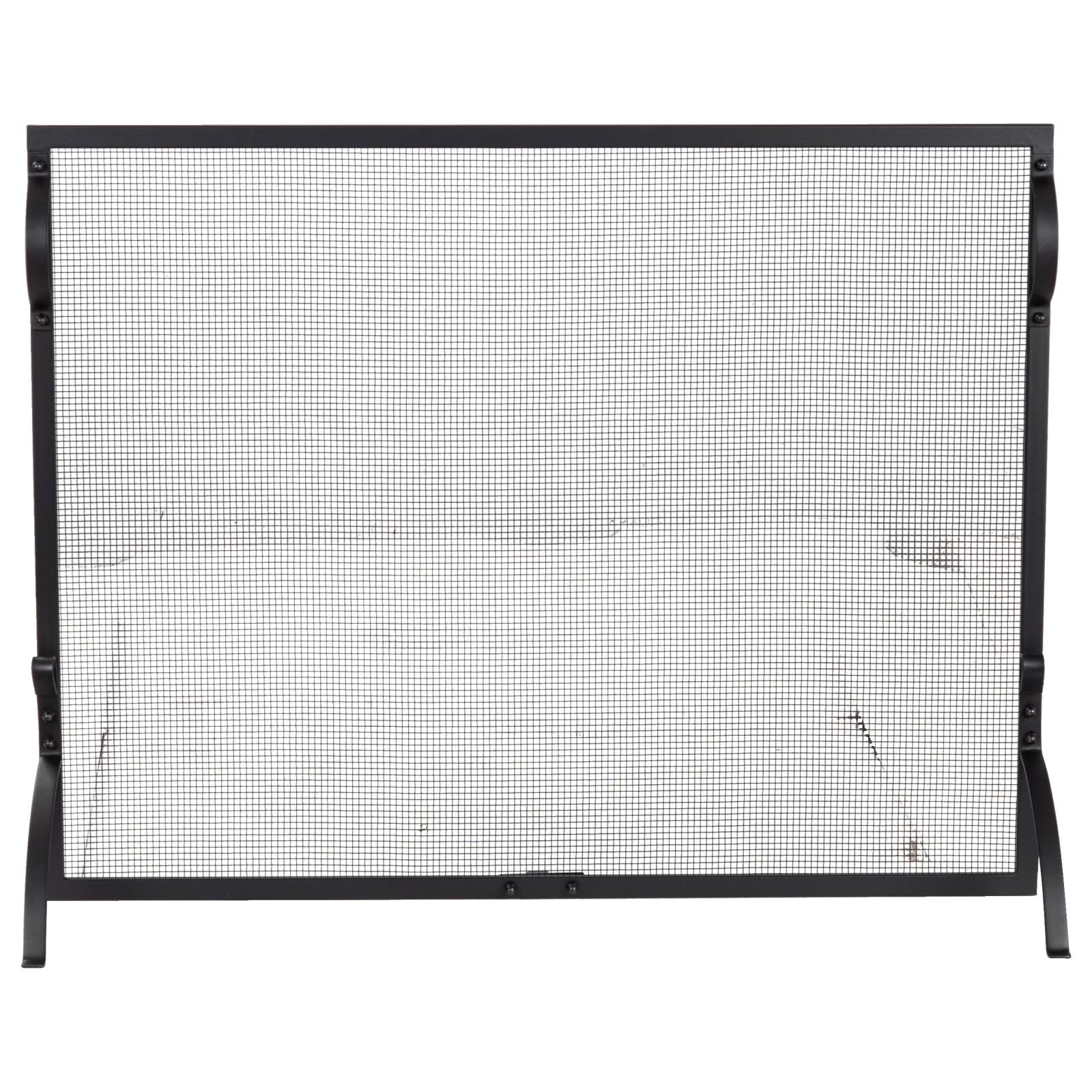 Kaden 90x70cm Metal Firescreen, Black