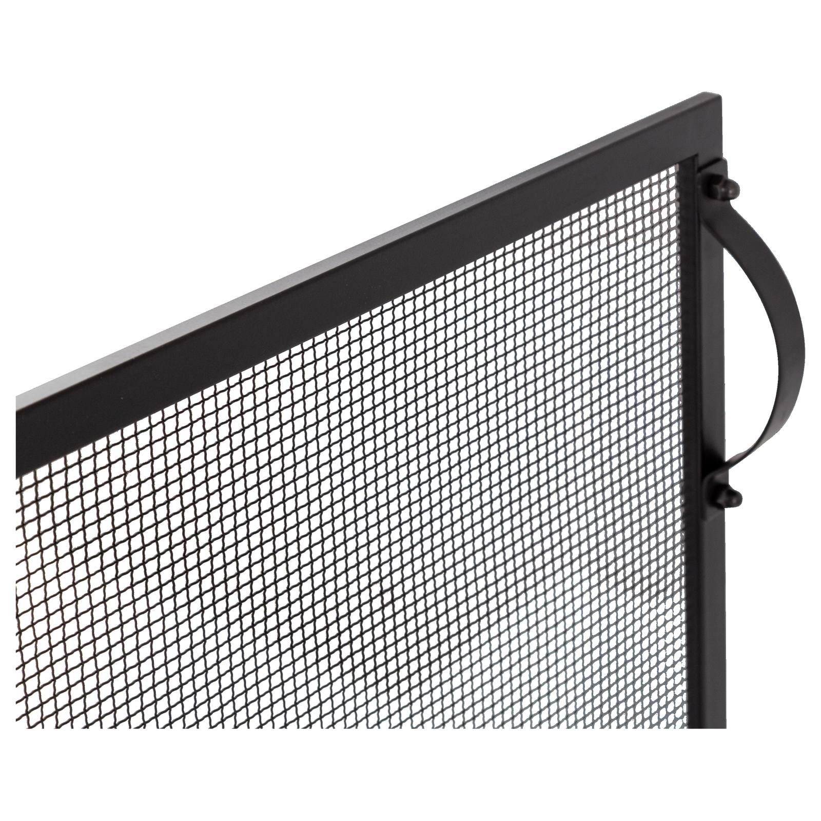 Kaden 90x70cm Metal Firescreen, Black