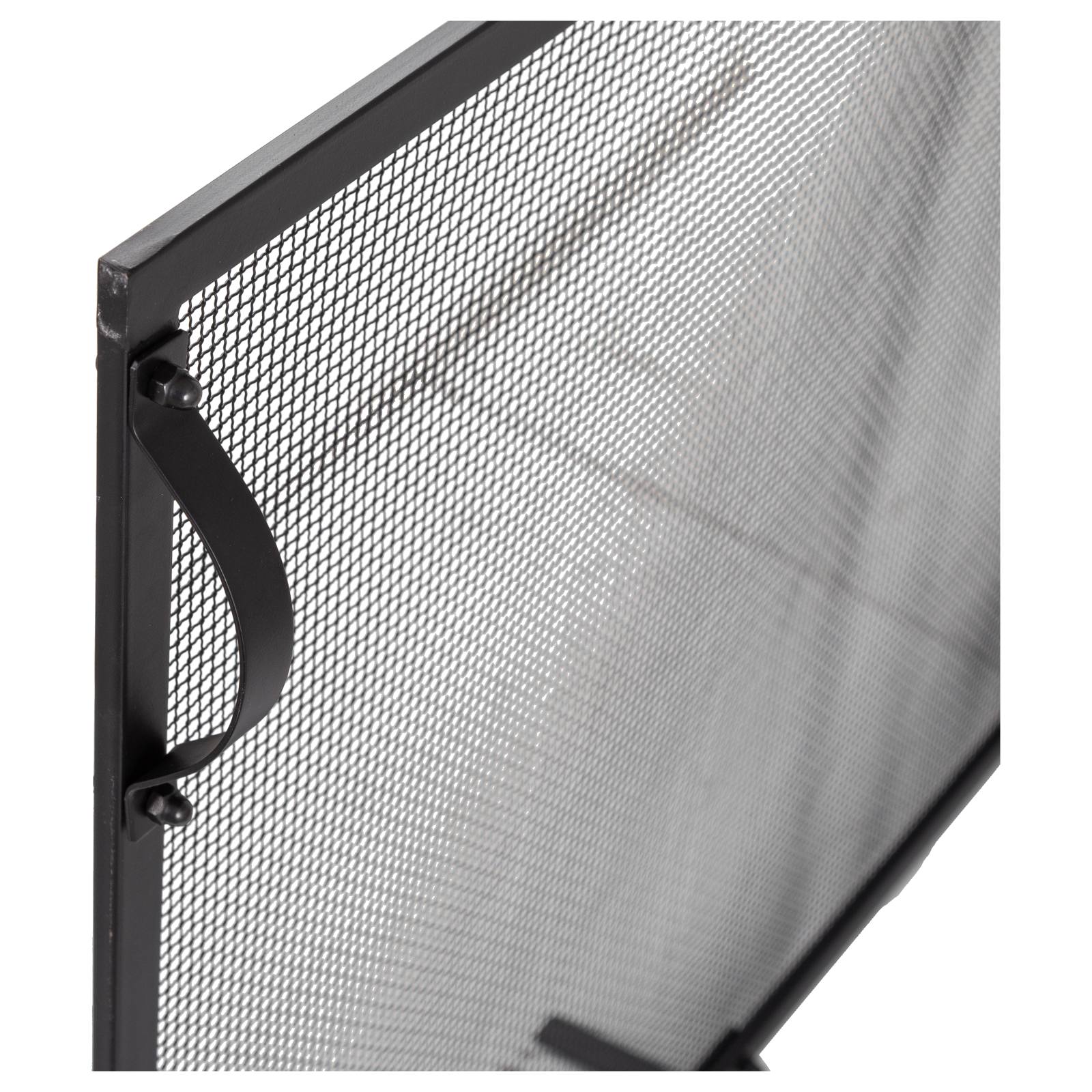 Kaden 90x70cm Metal Firescreen, Black