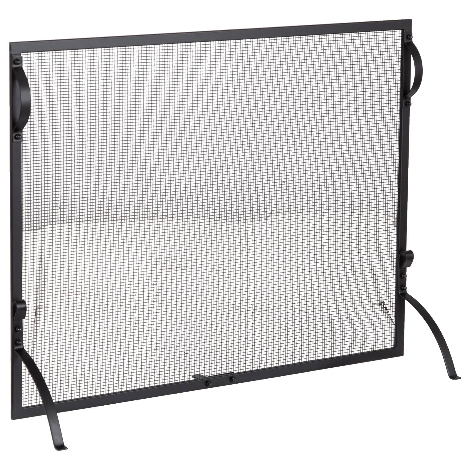 Kaden 90x70cm Metal Firescreen, Black