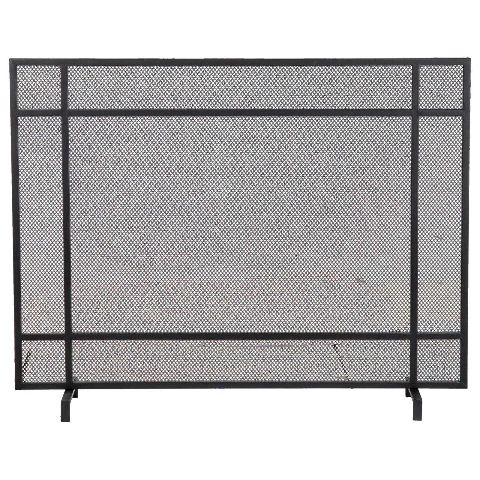 Olly 104x81cm Metal Firescreen, Black