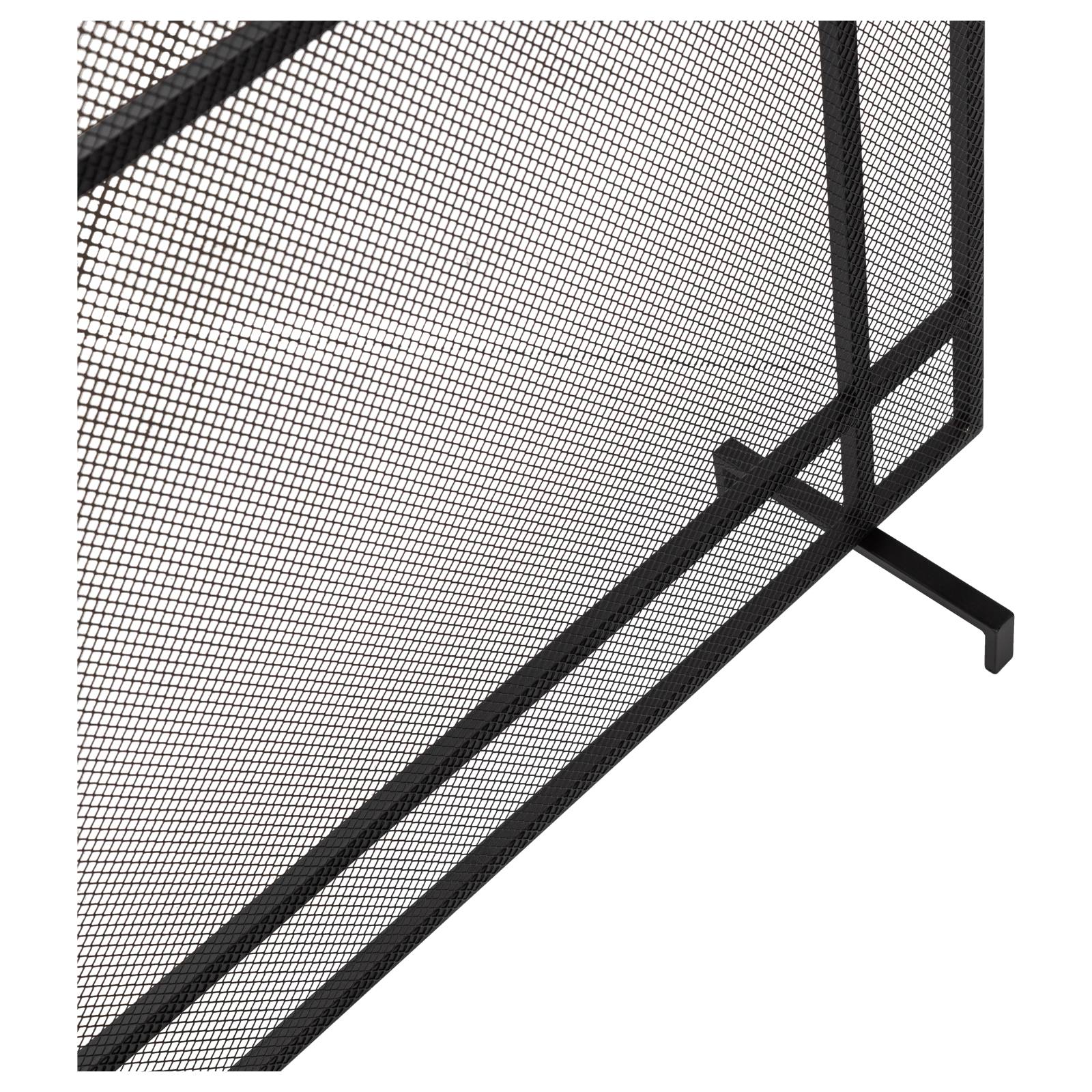 Olly 104x81cm Metal Firescreen, Black