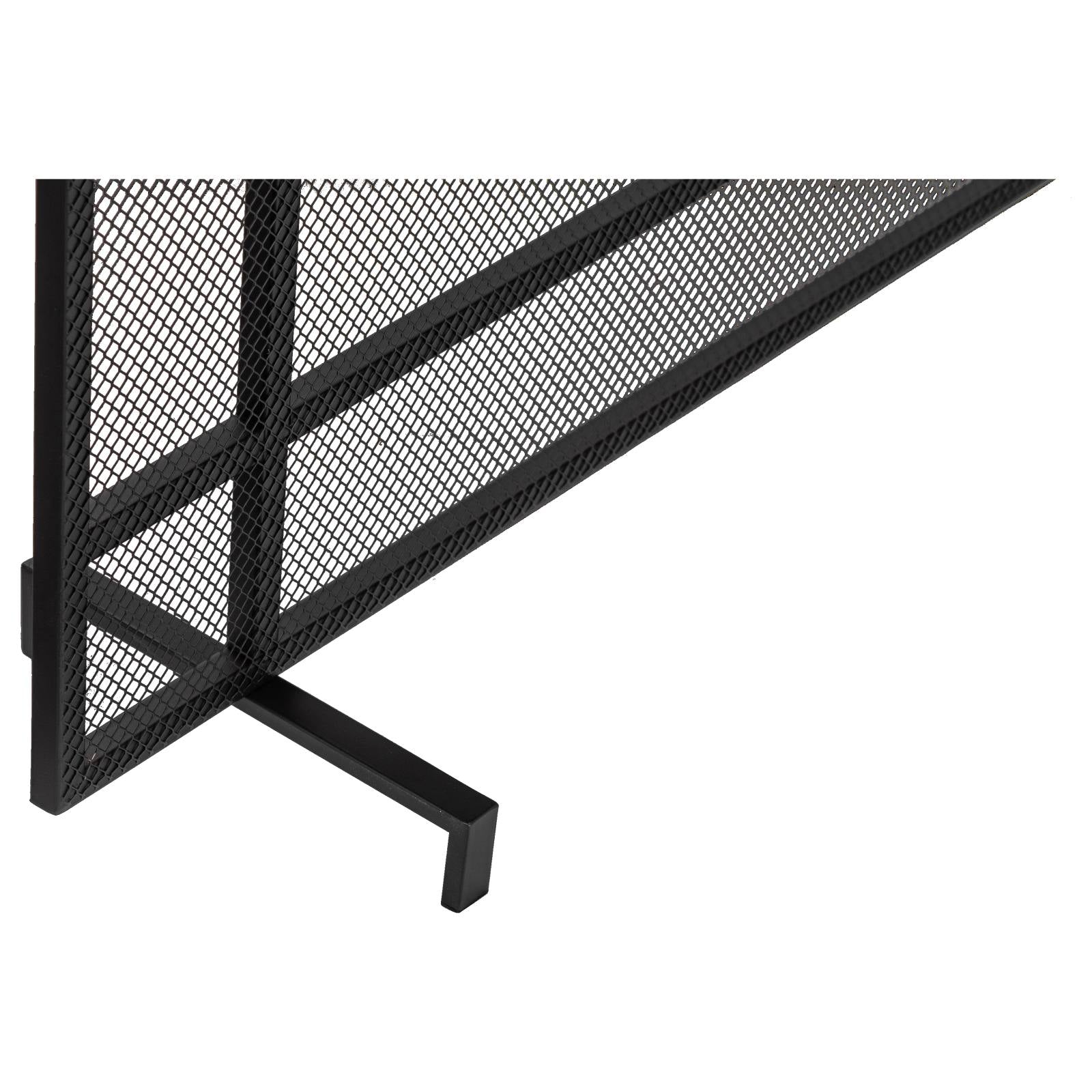 Olly 104x81cm Metal Firescreen, Black