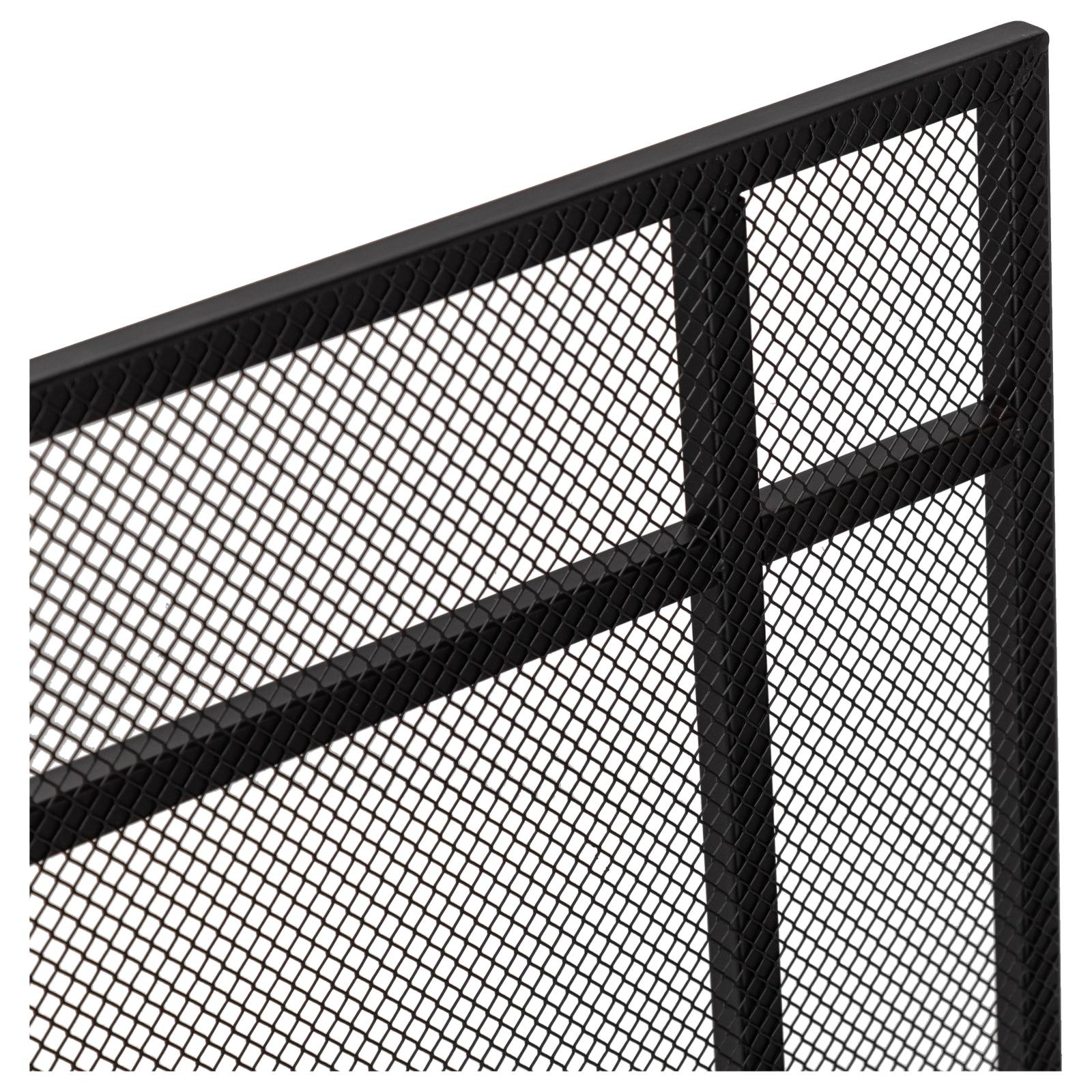 Olly 104x81cm Metal Firescreen, Black