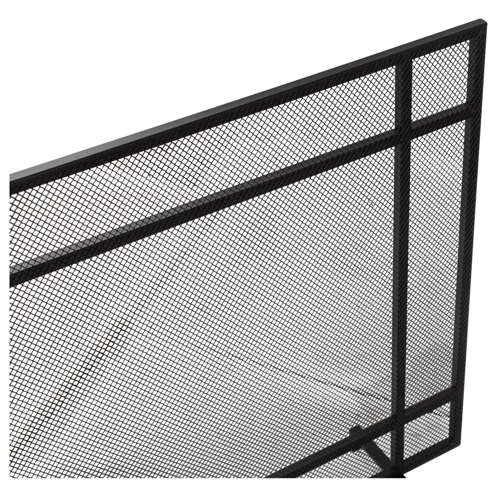 Olly 104x81cm Metal Firescreen, Black