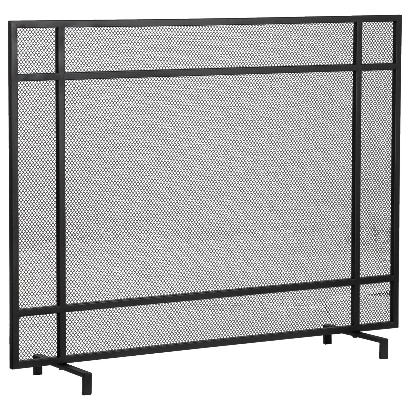 Olly 104x81cm Metal Firescreen, Black – Schots Home Emporium