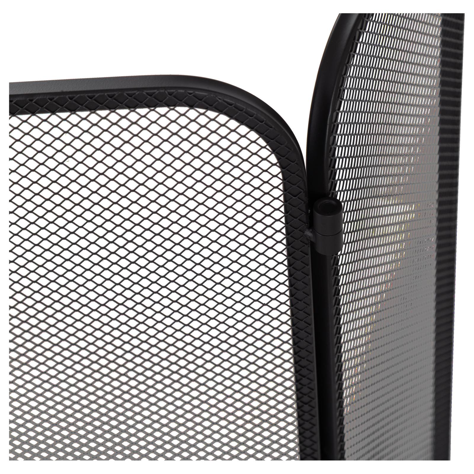 Riley 3-Fold Small 105x60cm Firescreen, Black