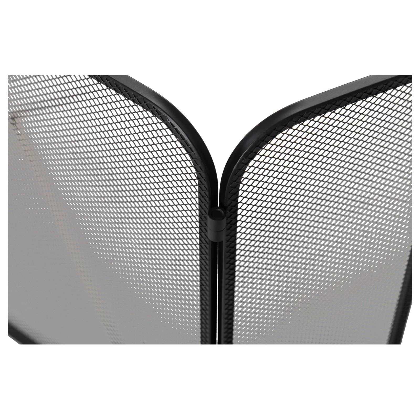 Riley 3-Fold Small 105x60cm Firescreen, Black