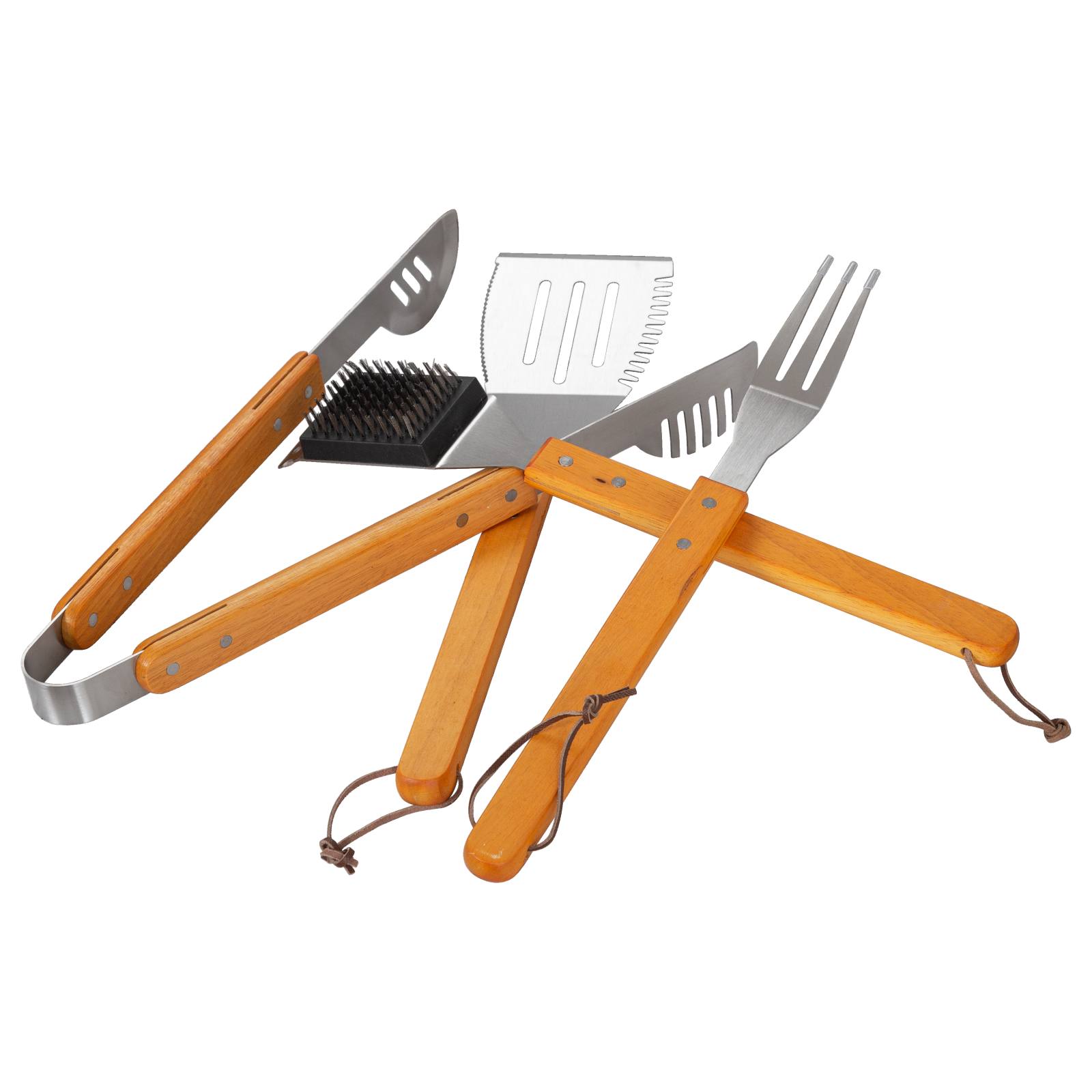 4 Piece Stainless Steel BBQ Tools