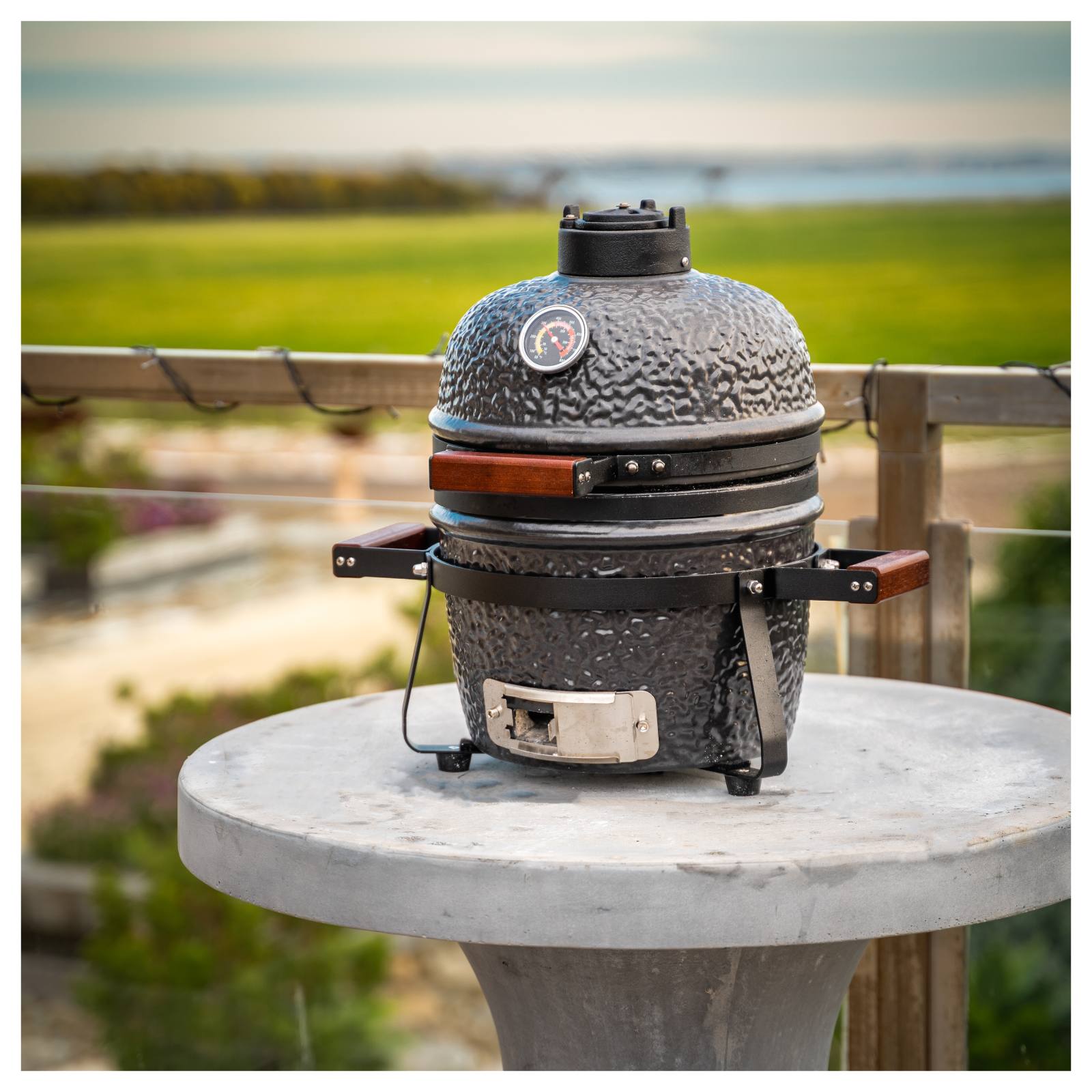 Kamado Devil 13" Grey Ceramic BBQ