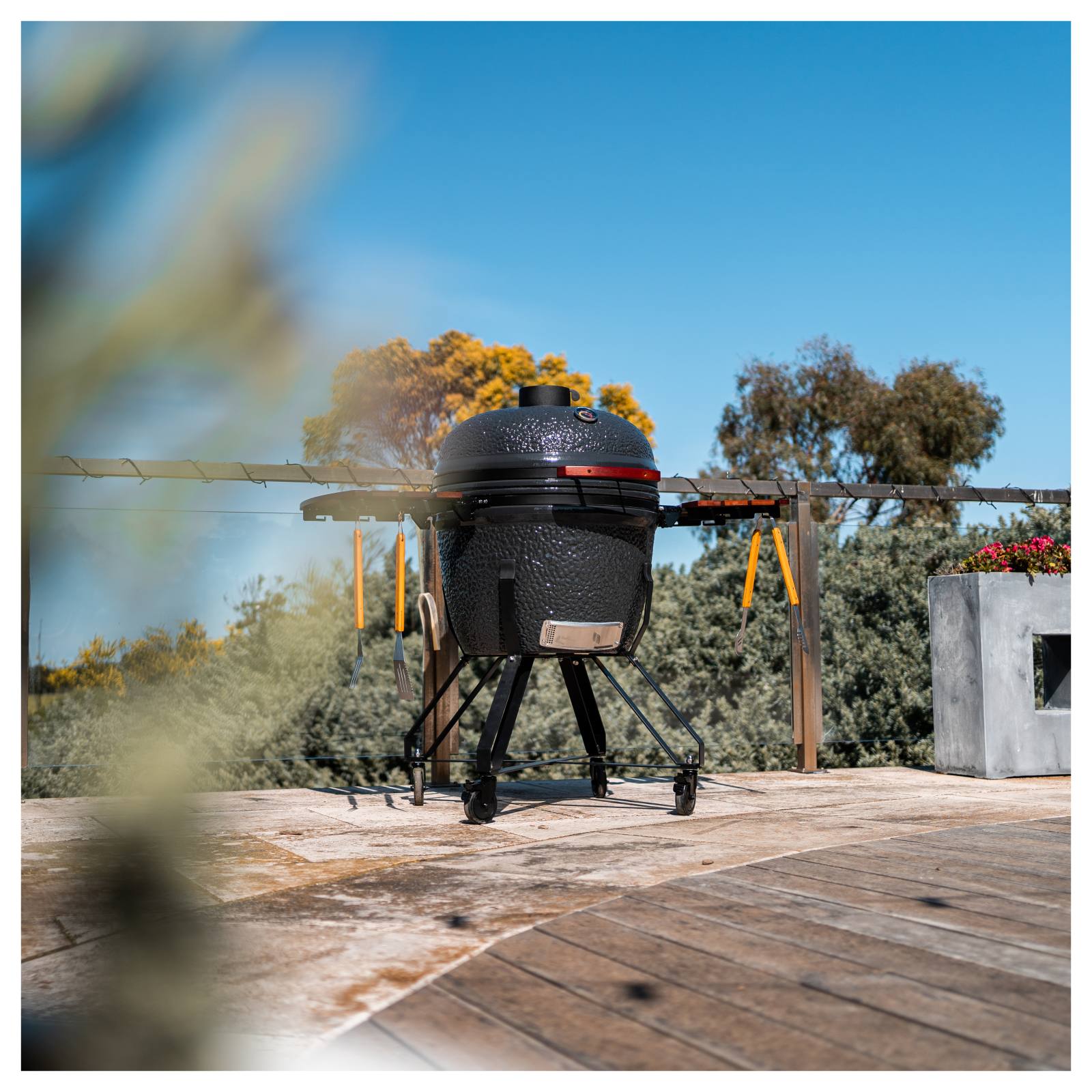 Kamado Devil 26 Inch Ceramic BBQ, Grey