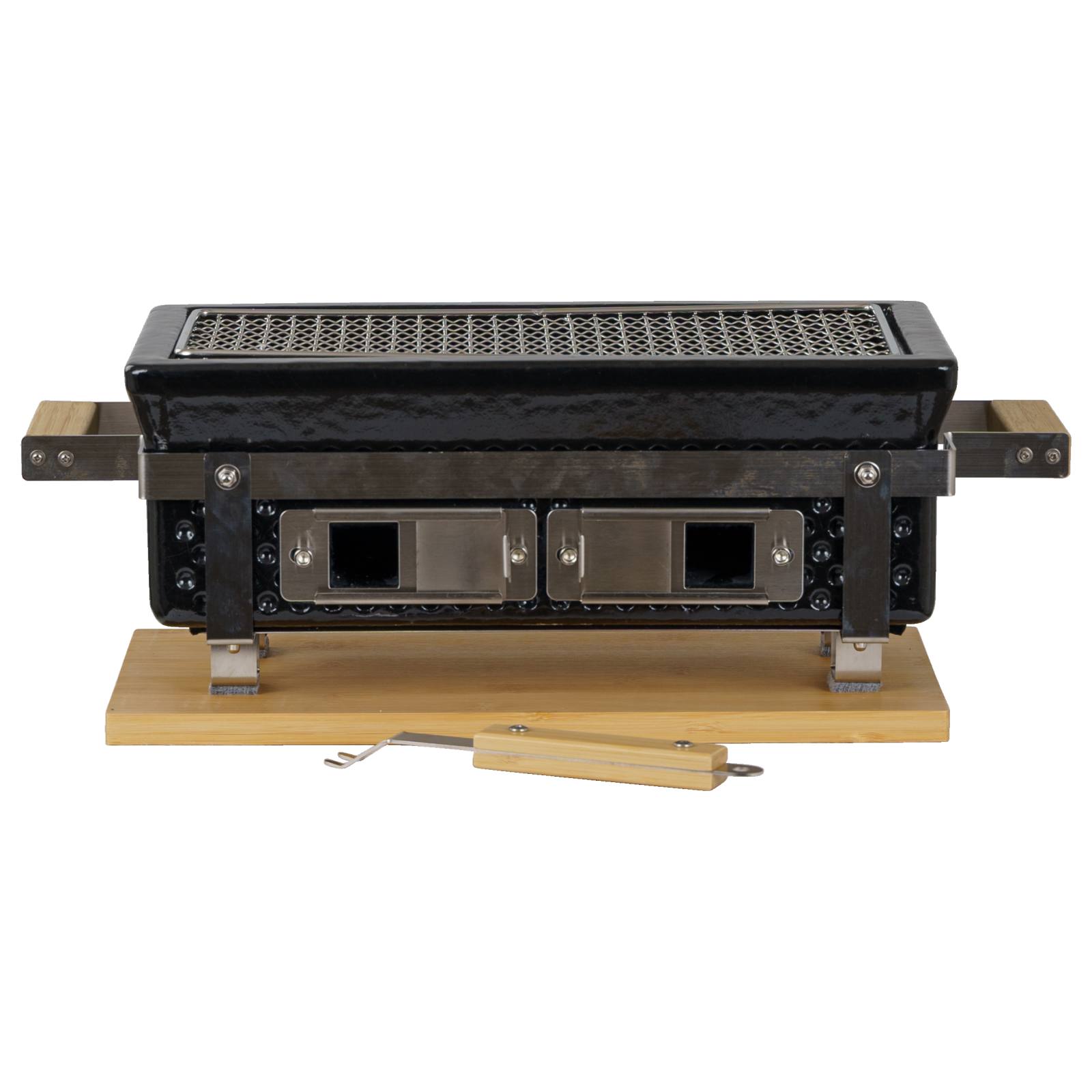 Hibachi Yoto Rectangular Ceramic Grill, Black