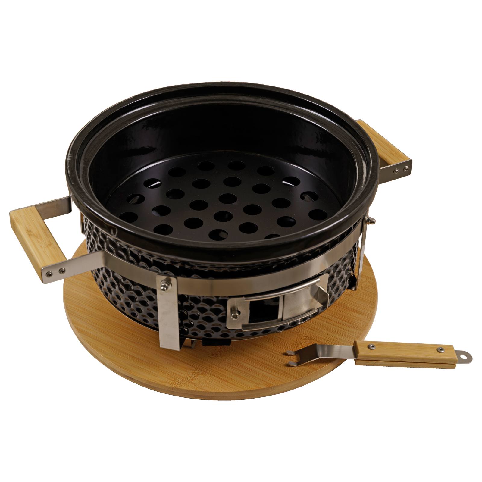 Hibachi Yoto Round Ceramic Grill, Black