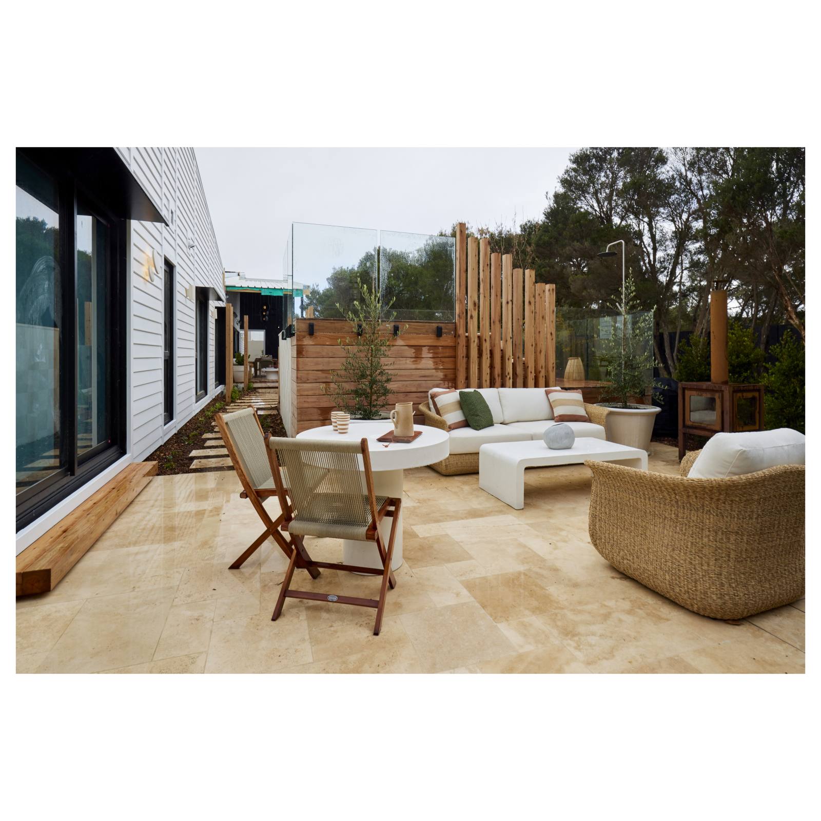 Lazaro 54x85cm Corten Steel Wood Burner, Rust