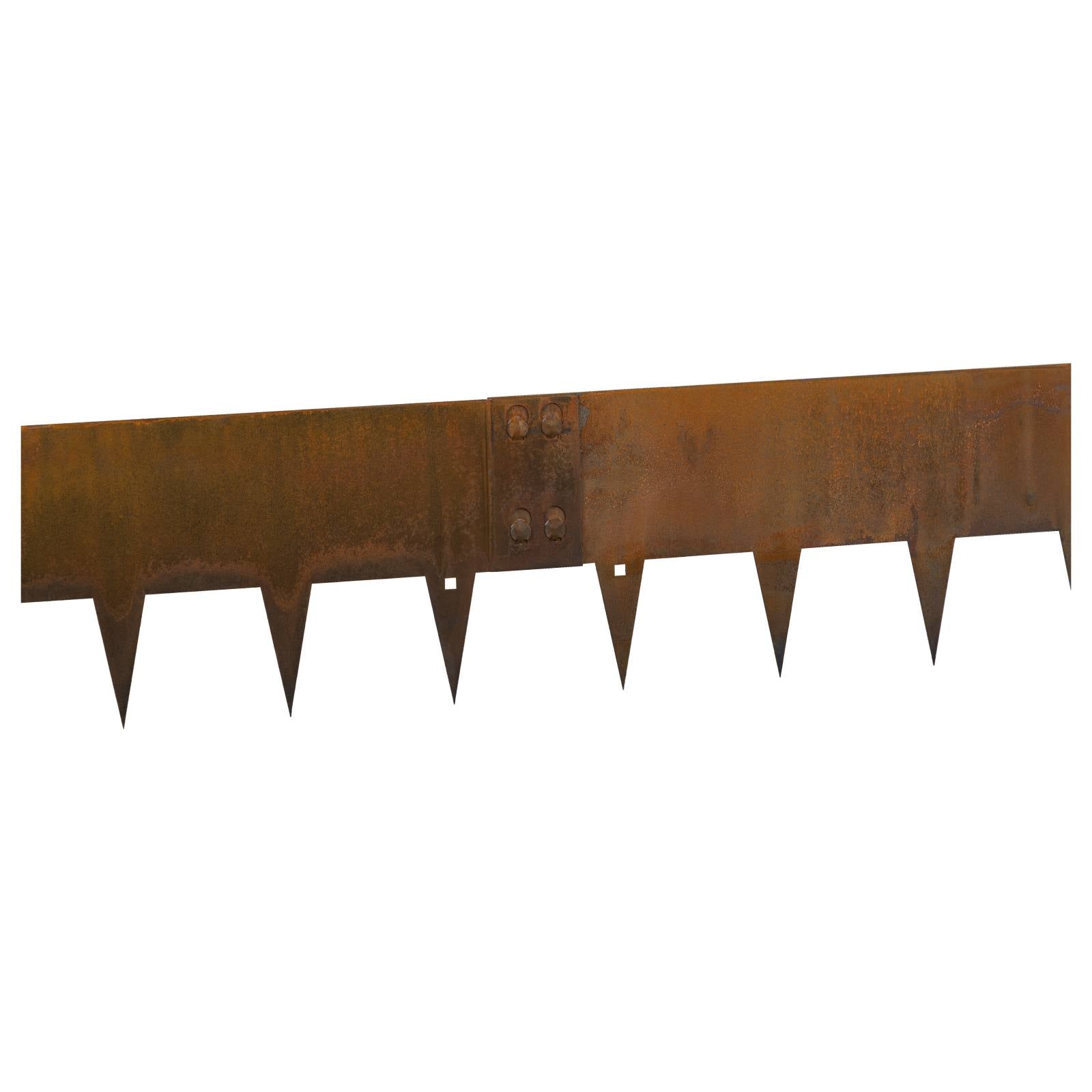 1075x150mm Corten Steel Garden Edging, Rust