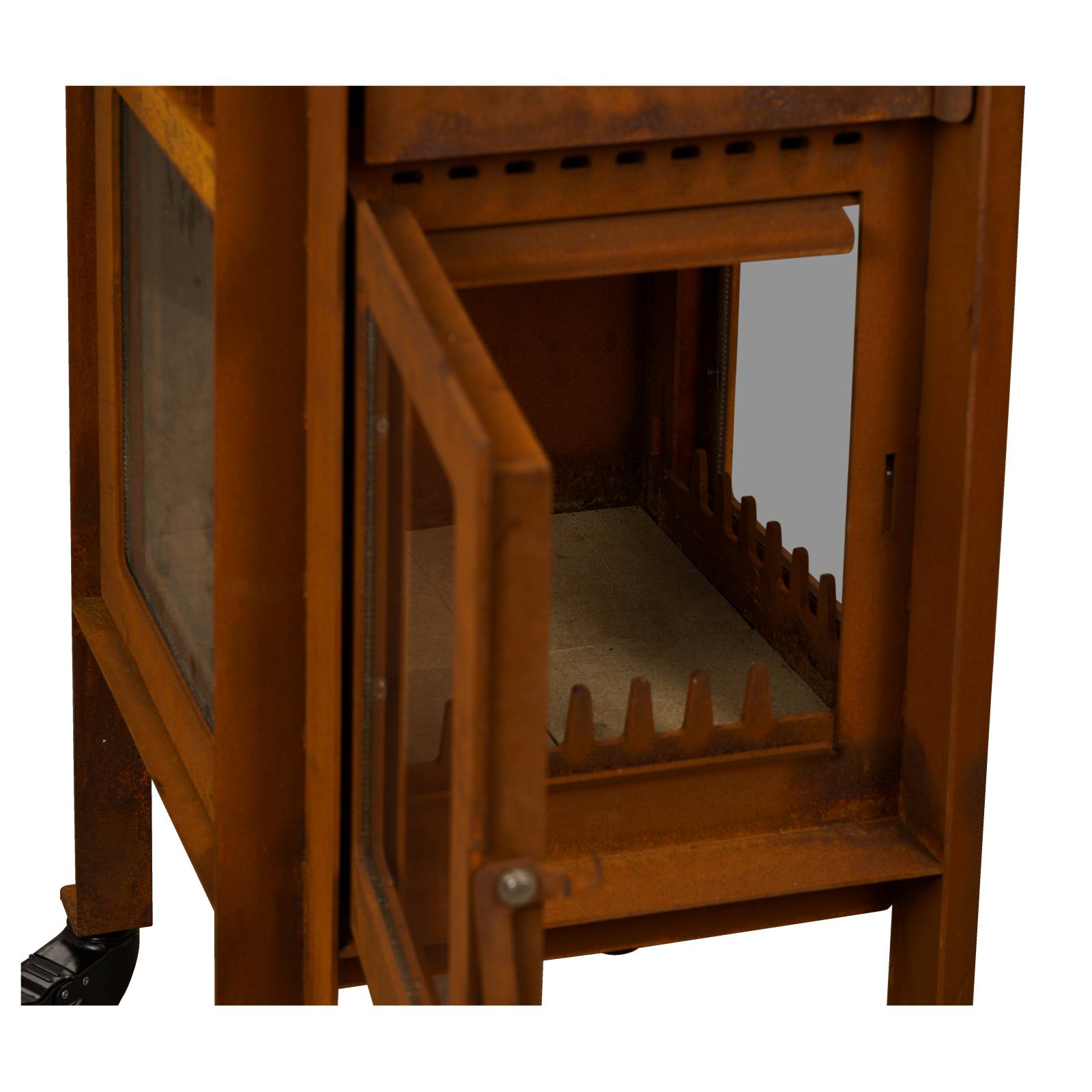 Ferro 50x100cm Corten Steel Wood Burner Pizza Oven, Rusty