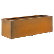 Denver 120x40x40cm Corten Steel Rectangular Planter, Rust