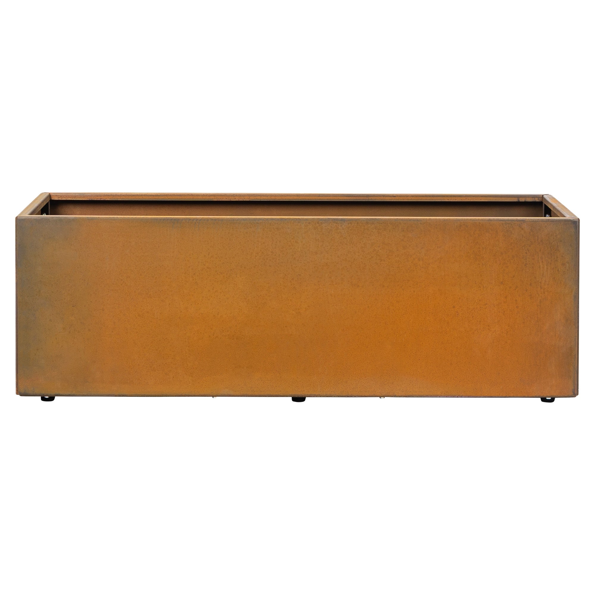 Denver 120x40x40cm Corten Steel Rectangular Planter, Rust
