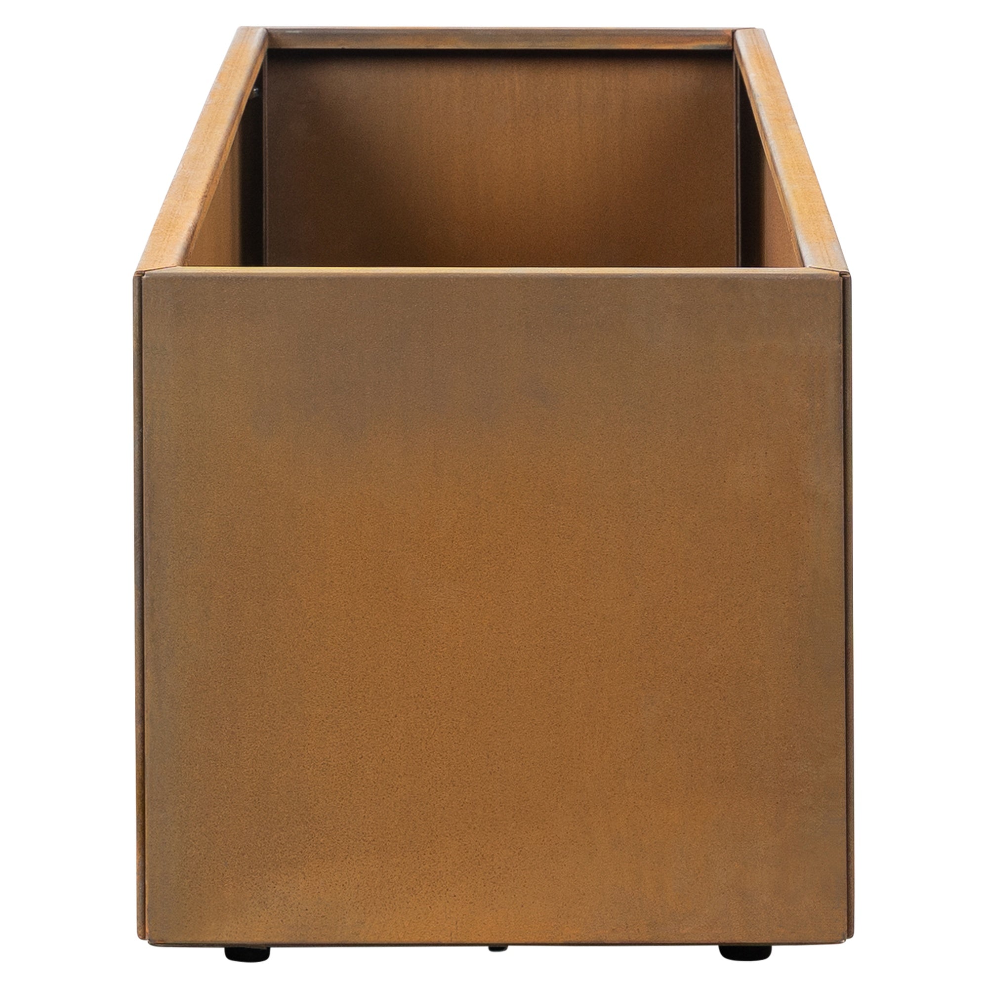 Denver 120x40x40cm Corten Steel Rectangular Planter, Rust